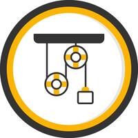 Physics Lab Experiment Setup Glyph Two Color Circle vector