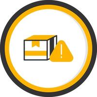 Product Manufacturing Error Detection Glyph Two Color Circle vector
