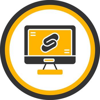 Svelte Reactive Component Icon Glyph Two Color Circle vector