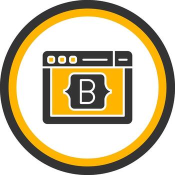 oreja css caja de herramientas icono glifo dos color circulo vector