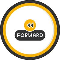 Forward Navigation Button Glyph Two Color Circle vector
