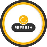 Refresh Page Button Glyph Two Color Circle vector