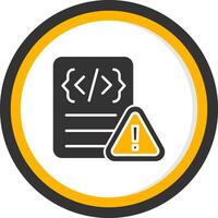 Script Runtime Error Glyph Two Color Circle vector