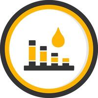 Real Time Water Data Analytics Glyph Two Color Circle vector