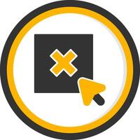 Deselect Highlighted Object Glyph Two Color Circle vector