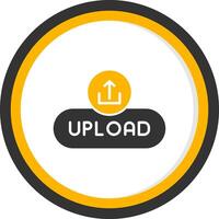 File Upload Button Glyph Two Color Circle vector