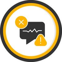 Authorization Failure Message Glyph Two Color Circle vector