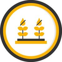Agricultural Field Irrigation System Glyph Two Color Circle vector