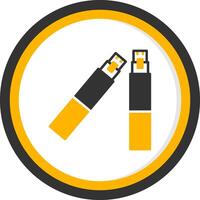 Pocket USB Storage Drive Glyph Two Color Circle vector