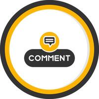 Comment Submit Button Glyph Two Color Circle vector