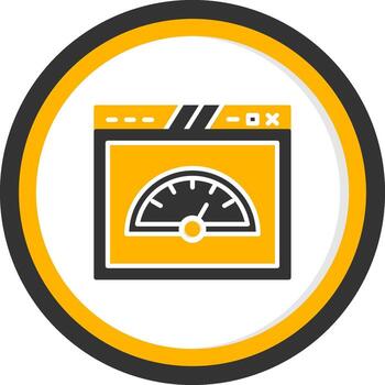 Optimized Page Speed Performance Glyph Two Color Circle vector
