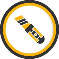 Folding Utility Knife Glyph Two Color Circle vector