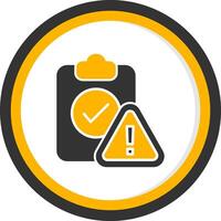 Data Validation Failure Glyph Two Color Circle vector