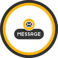 Message User Button Glyph Two Color Circle vector