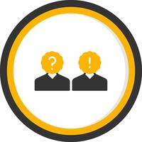 Legal Dispute Resolution Status Glyph Two Color Circle vector