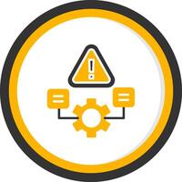 Logic Error in Program Glyph Two Color Circle vector