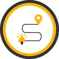 Navigate Website Menu Glyph Two Color Circle vector