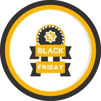 Black Friday Shopping Event Glyph Two Color Circle vector