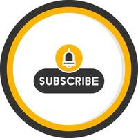 Subscribe Now Button Glyph Two Color Circle vector