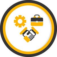 Team Collaboration App Suite Glyph Two Color Circle vector