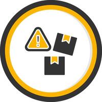 Underflow Numeric Error Glyph Two Color Circle vector