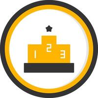 Global OnGlyph Leaderboard Glyph Two Color Circle vector