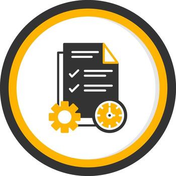 ágil proyecto administración herramienta glifo dos color circulo vector