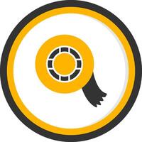 Insulated Electrical Tape Glyph Two Color Circle vector