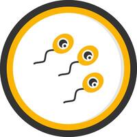 Clostridium tetani Tetanus Toxin Producer Glyph Two Color Circle vector