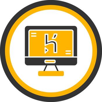 Heroku App Deployment Tool Glyph Two Color Circle vector