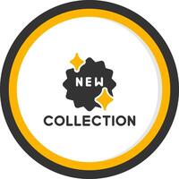 New Fashion Collection Alert Glyph Two Color Circle vector