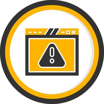 Multi Browser Web Interface Glyph Two Color Circle vector