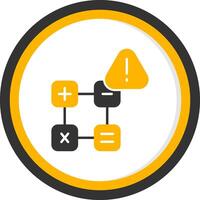 Arithmetic Operation Error Glyph Two Color Circle vector