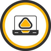 Vercel Frontend Hosting Icon Glyph Two Color Circle vector