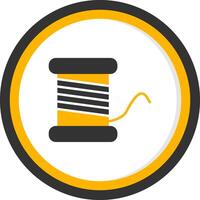Rosin Core Solder Wire Glyph Two Color Circle vector