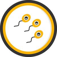Gardnerella vaginalis Vaginal Flora Disruptor Glyph Two Color Circle vector