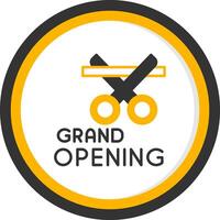 Grand Opening Ceremony Invite Glyph Two Color Circle vector