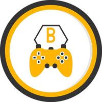 Official Game Patch Update Glyph Two Color Circle vector
