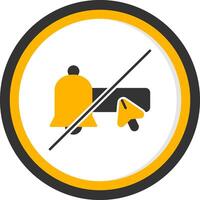 Unsubscribe from Emails Glyph Two Color Circle vector