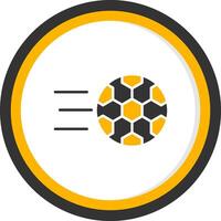 Traditional Soccer Ball Glyph Two Color Circle vector