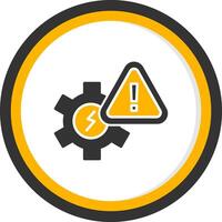 Configuration Error Message Glyph Two Color Circle vector