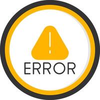 System Error Message Glyph Two Color Circle vector