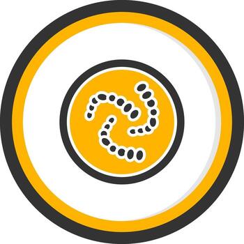 Streptococcus pneumoniae Pneumococcal Pathogen Glyph Two Color Circle vector