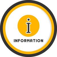 Important Information Notice Glyph Two Color Circle vector