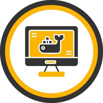 Jenkins Automation Server Glyph Two Color Circle vector