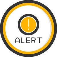Urgent Alert Message Glyph Two Color Circle vector