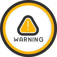 Warning Sign Notification Glyph Two Color Circle vector