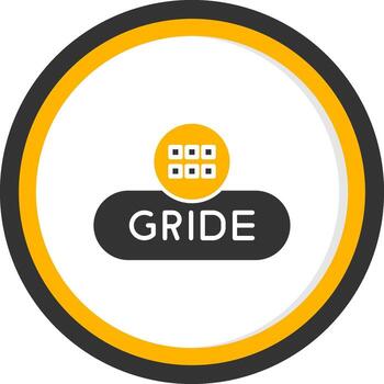 Grid View Toggle Button Glyph Two Color Circle vector