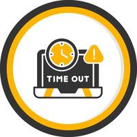 Request Timeout Error Glyph Two Color Circle vector