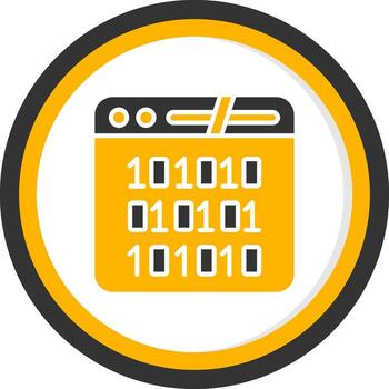 estadístico datos análisis herramienta glifo dos color circulo vector